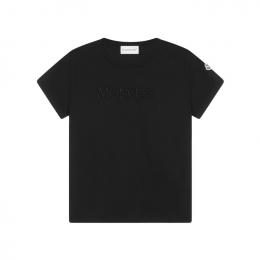 ◆키즈◆키즈 로고 패치 엠보 로고 반팔 티셔츠 블랙 8C000 09 89AT9 999