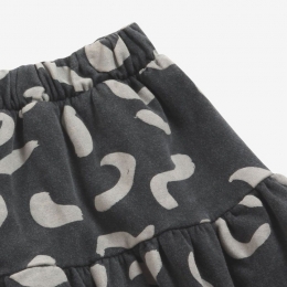 ◆키즈◆21FW 키즈 올 오버 플리스 스커트 블랙 221AC107 905