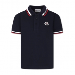 키즈 로고 패치 폴로 티셔츠 네이비 8A000 12 8496W 778