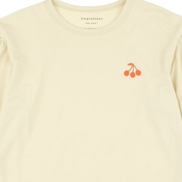 ◆키즈◆키즈 체리 자수 티셔츠 베이지 AW18 045 003