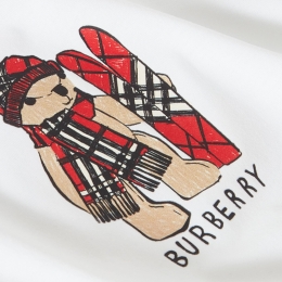 ◆키즈◆키즈 스키 베어 반팔 티셔츠 화이트 8117542