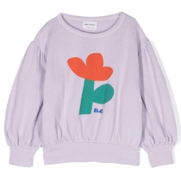 ◆키즈◆23SS 키즈 플라워 프린팅 맨투맨 퍼플 123AC045 530