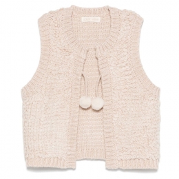 ◆키즈◆24FW 키즈 헤디 민소매 가디건 헤더크림 C0387 CREAM