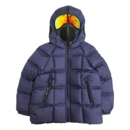 ◆키즈◆여성 스퀘어 퀄팅 고글 후드 패딩자켓 인피니티블루 JK 716R T TMF5 234