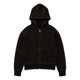 ◆키즈◆25FW 키즈 데미지 디테일 백 로고 후드집업 워시드블랙 F5MSJBZH203 MS040