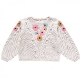 ◆키즈◆23FW 키즈 ACACIA 폼폼 디테일 니트 크림 J0085 CREAM