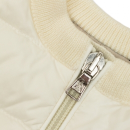 ◆키즈◆25FW 키즈 로고 패치 니트 믹스 패딩자켓 아이보리 9B000 03 M1131 040