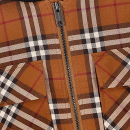 ◆키즈◆23FW 여성 빈티지 체크 후드 자켓 버치브라운 8069361