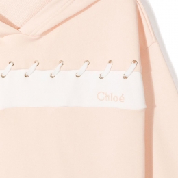 ◆키즈◆22SS 키즈 스트랩 배색 후드티 라이트핑크 C15D39 45F