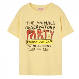 ◆키즈◆24FW 키즈 ROOSTER 프린트 티셔츠 소프트옐로우 F24017 317FP