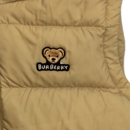 ◆키즈◆25FW 키즈 베어로고 퀄티드 다운 베스트 베이지 8109441