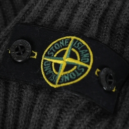 ◆키즈◆23FW 키즈 와펜 패치 니트 집업 블랙 7916512C2 V0029