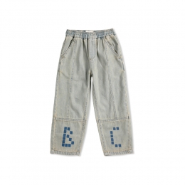 키즈 스퀘어 데님 팬츠 프러시안블루 B126AC098 461