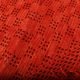 ◆키즈◆24FW 키즈 래티스 크로셰 판초 레드 MP172010 694