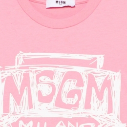 키즈 핸드 드로잉 크롭 반팔 티셔츠 베고니아 핑크 S6MSJGTH128 MS070