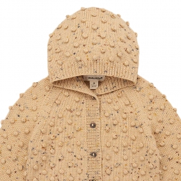 ◆키즈◆24FW 키즈 팝콘 후드 가디건 카멜컨페티 MP132001 290
