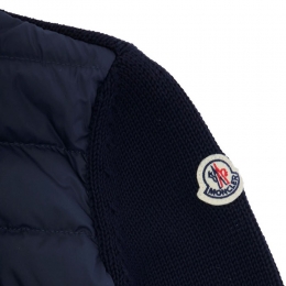 ◆키즈◆25SS 여성 로고 패치 믹스 니트 패딩자켓 네이비 9B000 06 M1509 742