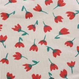 ◆키즈◆21FW 키즈 플로럴 프린트 롱슬리브 티셔츠 아이보리 221AC023 108