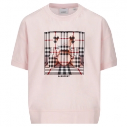 ◆키즈◆23FW 키즈 토마스 베어 프린팅 티셔츠 라이트핑크 8069415