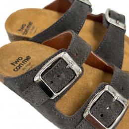 키즈 투콘미 막심 더블 버클 스웨이드 샌들 앤트러사이트 BK25 SUEDE ANTRACITE