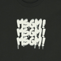 여성 페인팅 로고 반팔 티셔츠 워시드블랙 S6MSJBTH227 MS040