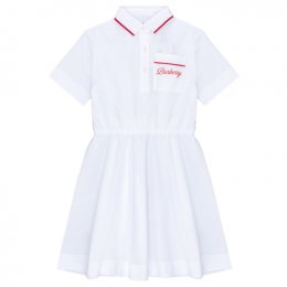 ◆키즈◆23SS 키즈 로고 포켓 카라 원피스 화이트 8059352