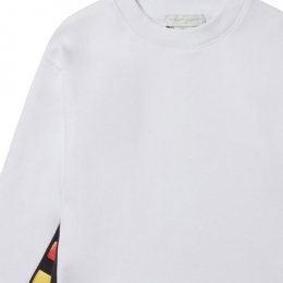 ◆키즈◆21FW 키즈 로고 테이프 맨투맨 화이트 603450 SRJ21 9000