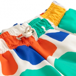 키즈 로고 블럭 컬러 올오버 보드 스윔팬츠 오프화이트 B126AC152 199