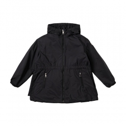 여성 웨테 WETE 로고 패치 백 플리츠 후드자켓 블랙 1A000 84 53A5E 999