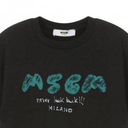 ◆키즈◆25SS 여성 로고 프린트 티셔츠 블랙 S5MSJBTH295 110