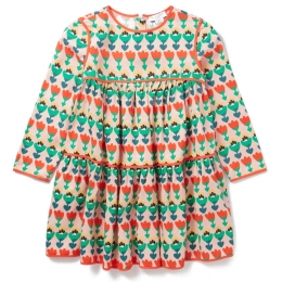 ◆키즈◆23FW 키즈 플라워 패턴 레이어드 원피스 멀티컬러 TT1C40 Z1246 512MC