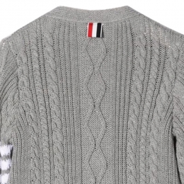 ◆키즈◆22FW 키즈 사선 완장 케이블 니트 가디건 라이트그레이 KKC011A Y3017 055