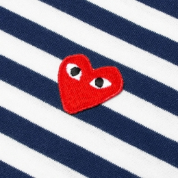 ◆키즈◆21FW 키즈 하트 체스트 티셔츠 네이비 AZ-T509-100-1