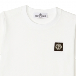 ◆키즈◆키즈 로고 패치 티셔츠 화이트 K1S16 2100002 S0047 V0001