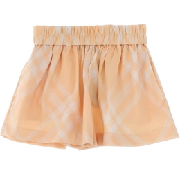 ◆키즈◆24SS 여성 체크 프린트 버뮤다 팬츠 피치오렌지 8079300
