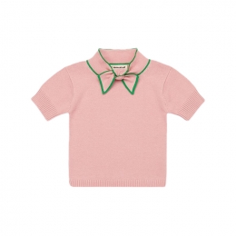 ◆키즈◆키즈 엘사 반팔 니트 로즈블러쉬 MP141027 653