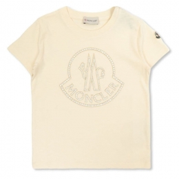 ◆키즈◆25SS 키즈 큐빅 로고 티셔츠 크림 8C000 12 83907 050