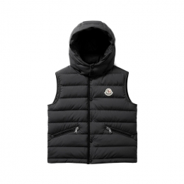 ◆키즈◆여성 카난 CANAN 로고 패치 후드스냅 패딩베스트 블랙 1A000 09 597YW 999