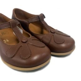 ◆키즈◆키즈 메리제인 플랫슈즈 브라운 01170-VIDMCR