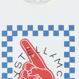 ◆키즈◆25SS 여성 핸드 로고 티셔츠 화이트 TW8R71 Z0434 100