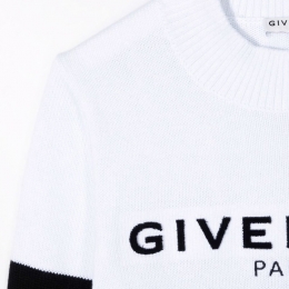 ◆키즈◆21FW 키즈 로고 자수 니트 드레스 블랙화이트 H12175 M41