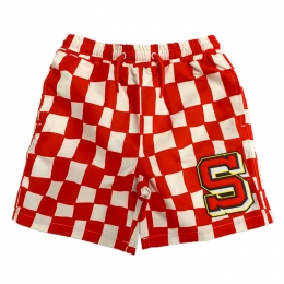 ◆키즈◆25SS 키즈 체크 패턴 스윔팬츠 레드 TWCP69 Z2687 101RO