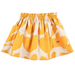 ◆키즈◆23FW 키즈 빅 플라워 패턴 포켓 스커트 옐로우 223AC090 110
