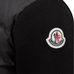 ◆키즈◆25SS 키즈 로고 패치 니트 믹스 패딩자켓 블랙 9B000 05 M1367 999