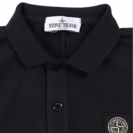 ◆키즈◆여성 로고 패치 반팔 카라티셔츠 블랙 L1S16 2200002 S0018 V0029