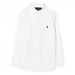 ◆키즈◆23FW 여성 포니 자수 옥스포드 셔츠 화이트 819238 001