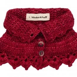 ◆키즈◆24FW 키즈 크로셰 버튼 카라 베리 MP175010 608