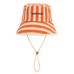 ◆키즈◆25SS 키즈 로고 스트라이프 버킷햇 오렌지 B125AI019 811