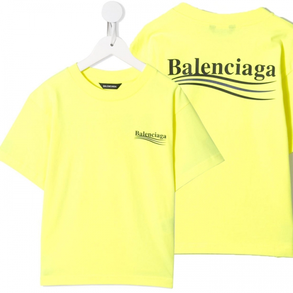 ◆키즈◆21SS 키즈 로고 프린트 티셔츠 네온옐로우 556155 TIVB5 7110