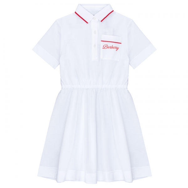 ◆키즈◆23SS 키즈 로고 포켓 카라 원피스 화이트 8059352